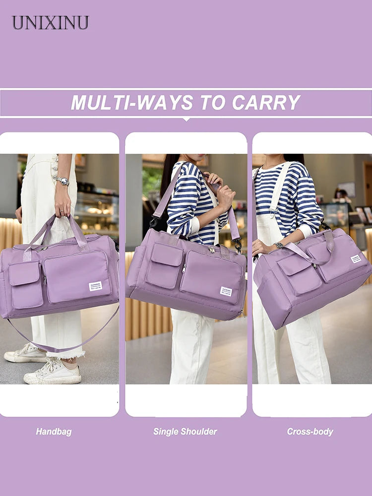 Bags with Shoe Compartment Sports Fitness Bags for WomenD