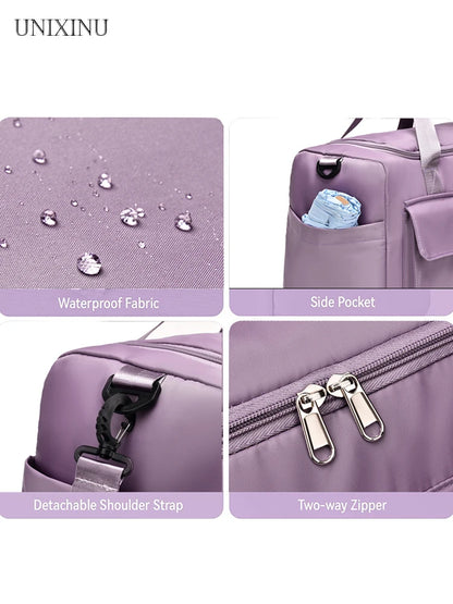 Bags with Shoe Compartment Sports Fitness Bags for WomenD